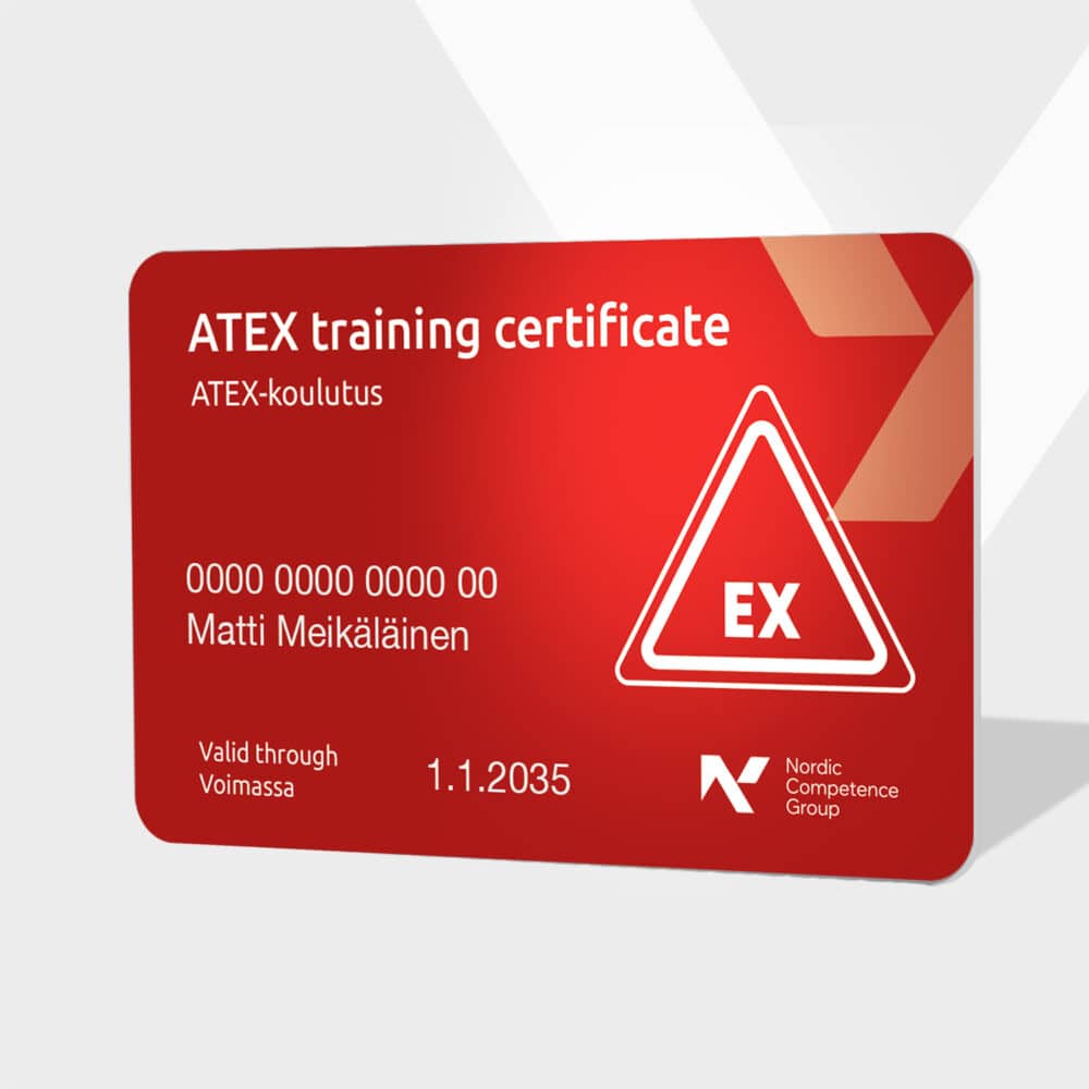 ATEX-koulutus: yleisperehdytys räjähdysvaarallisiin tiloihin, verkkokoulutus